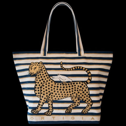 Ortigia Sicilia Blue/Red Beach Bag